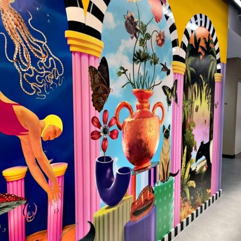 Produção em adesivo recortado